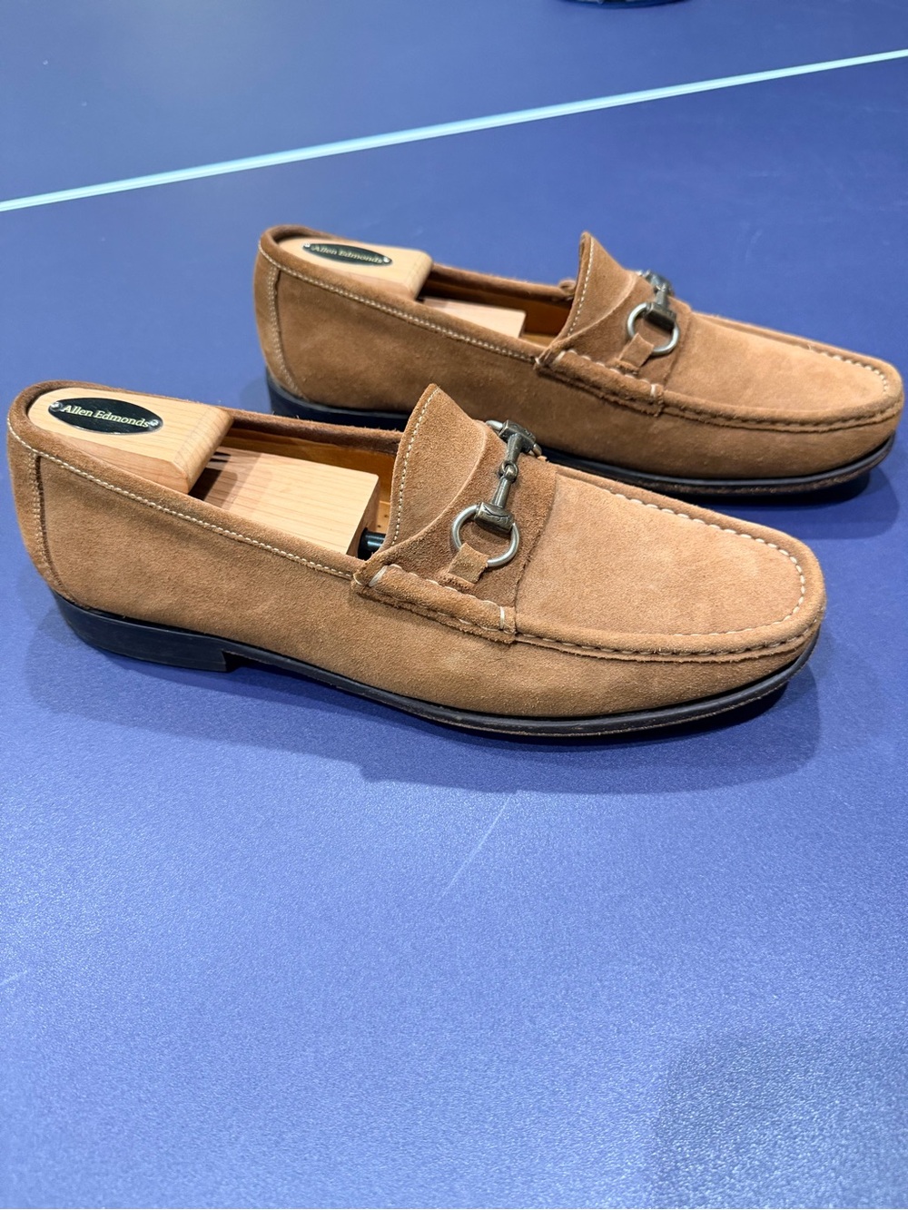 Martin Dingman Men’s Suede Bit Loafers in Brown